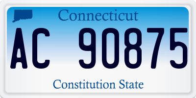 CT license plate AC90875