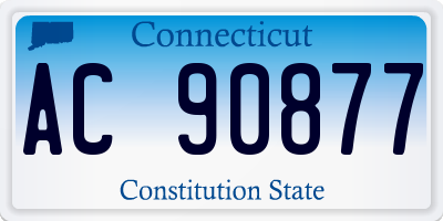 CT license plate AC90877