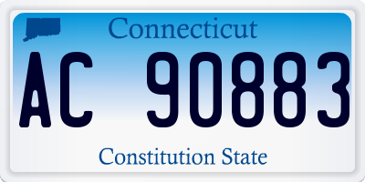 CT license plate AC90883