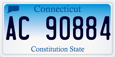 CT license plate AC90884