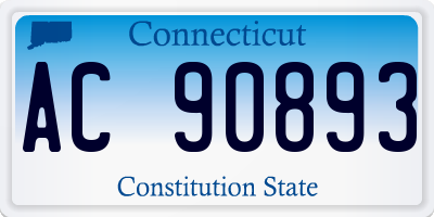 CT license plate AC90893