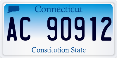 CT license plate AC90912