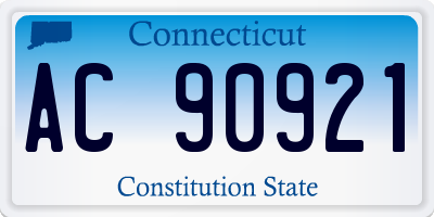 CT license plate AC90921