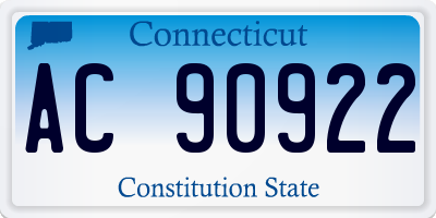 CT license plate AC90922