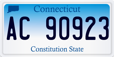 CT license plate AC90923
