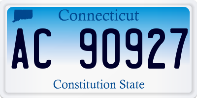 CT license plate AC90927