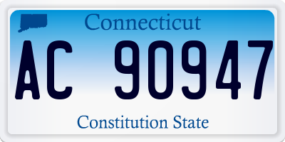 CT license plate AC90947