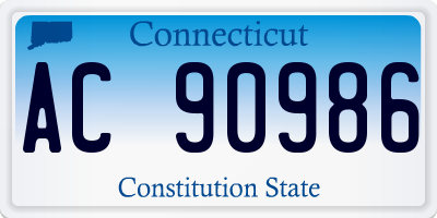 CT license plate AC90986