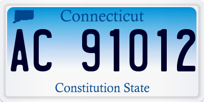 CT license plate AC91012