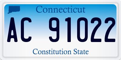 CT license plate AC91022