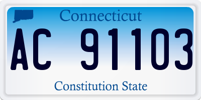 CT license plate AC91103