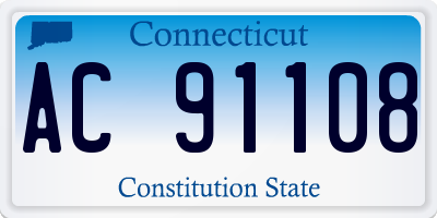 CT license plate AC91108