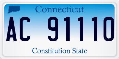 CT license plate AC91110
