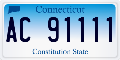 CT license plate AC91111