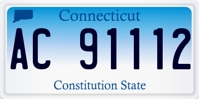 CT license plate AC91112