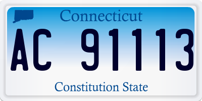 CT license plate AC91113