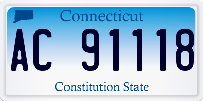 CT license plate AC91118