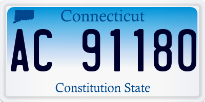 CT license plate AC91180