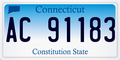 CT license plate AC91183