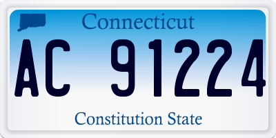CT license plate AC91224