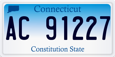 CT license plate AC91227