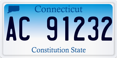 CT license plate AC91232