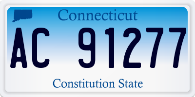 CT license plate AC91277