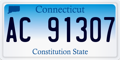 CT license plate AC91307