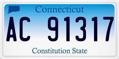 CT license plate AC91317