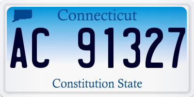CT license plate AC91327