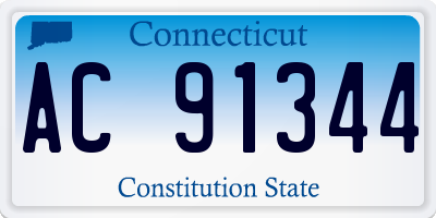 CT license plate AC91344