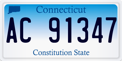 CT license plate AC91347