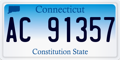 CT license plate AC91357