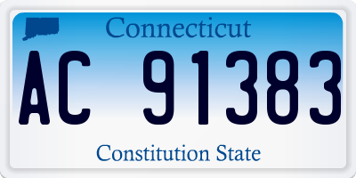 CT license plate AC91383