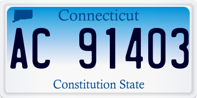 CT license plate AC91403