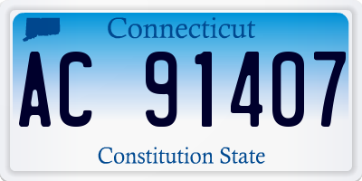 CT license plate AC91407
