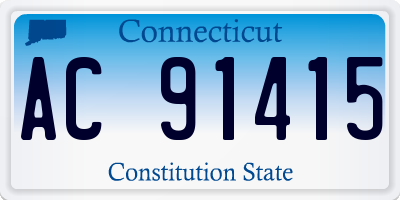 CT license plate AC91415