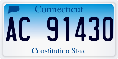 CT license plate AC91430