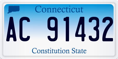 CT license plate AC91432