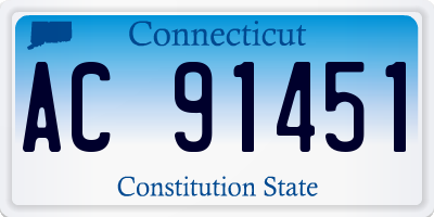 CT license plate AC91451
