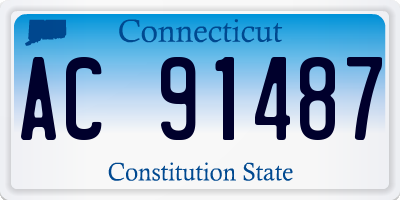 CT license plate AC91487
