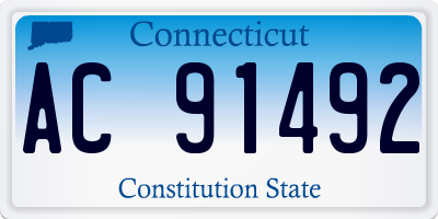 CT license plate AC91492