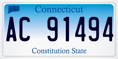 CT license plate AC91494