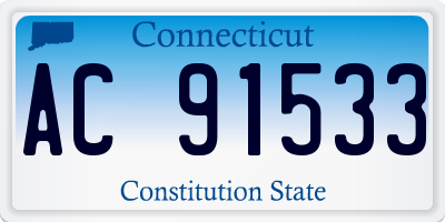 CT license plate AC91533