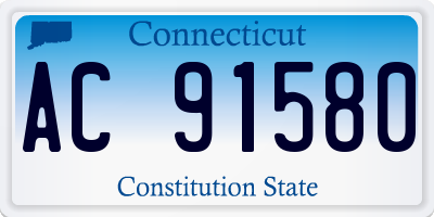 CT license plate AC91580