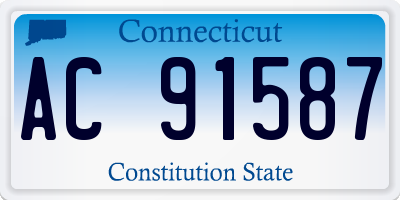 CT license plate AC91587