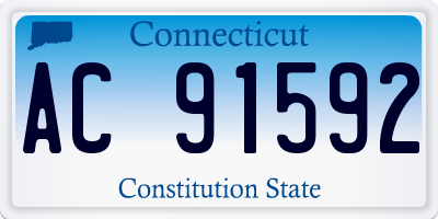 CT license plate AC91592