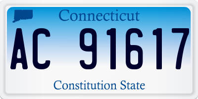 CT license plate AC91617
