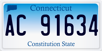 CT license plate AC91634