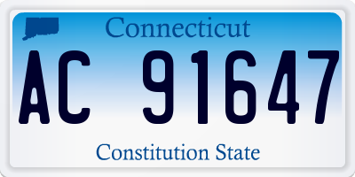 CT license plate AC91647